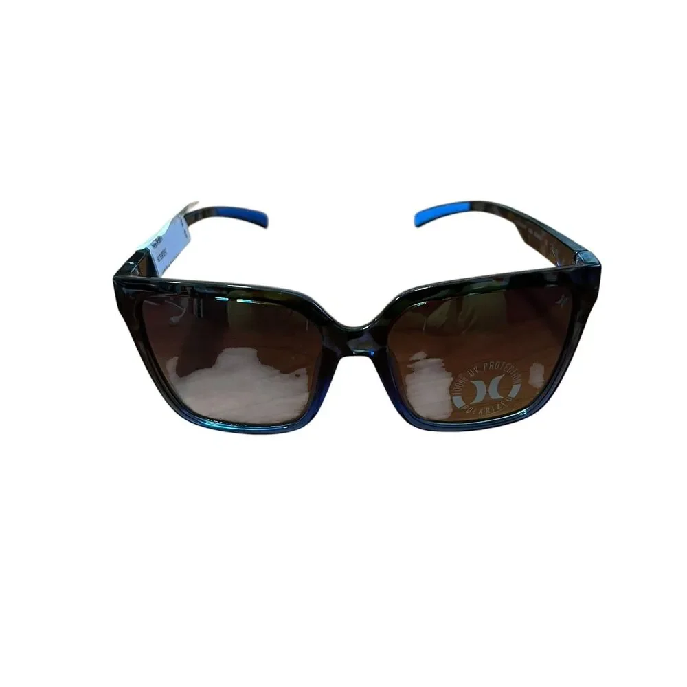 Hurley Blanca Sunglasses Women's One Size Blue Demi Ombre Polarized Oversized